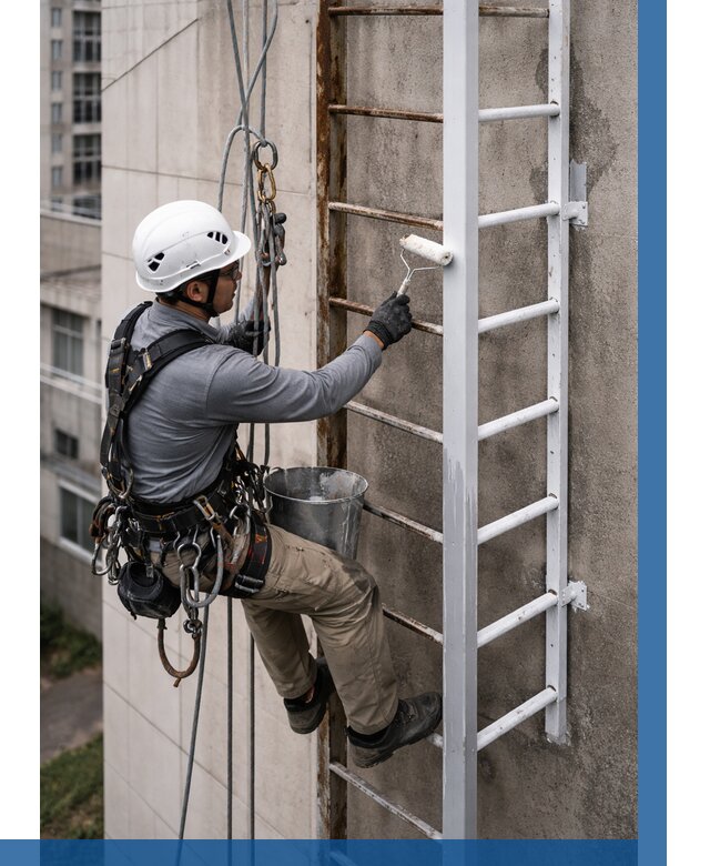 Покраска пожарных лестниц в Тынде от 4625 р. | ВЫСОТНИК-Тнд