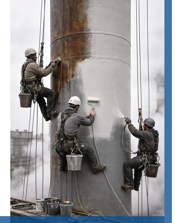 Покраска дымовых труб в Тынде от 8735 р. | ВЫСОТНИК-Тнд