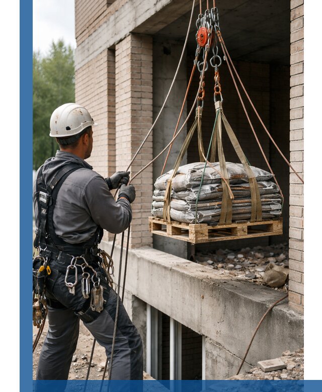 Подъем материалов на этаж веревками в Тынде оперативно