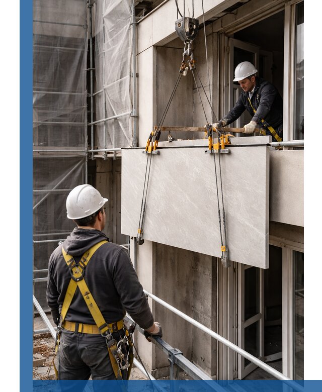 Подъем керамогранита на этаж в Тынде грузчиками и техникой