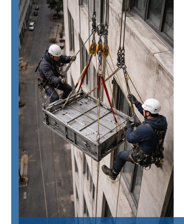 Спуск и подъем грузов по фасаду в Тынде для зданий