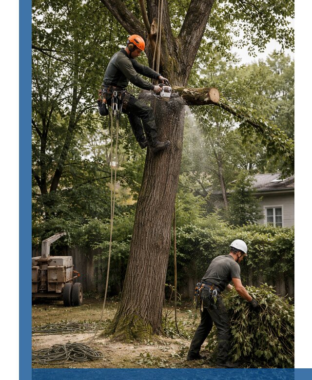 Кронирование деревьев в Тынде, безопасная высотная обрезка