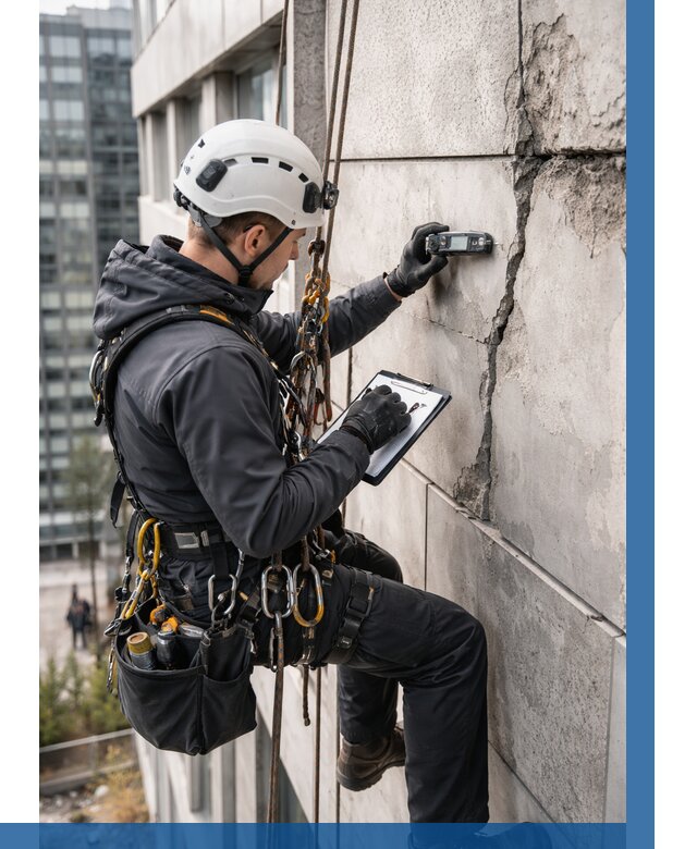 Обследование фасада альпинистами в Тынде от 123 р. | ВЫСОТНИК-Тнд