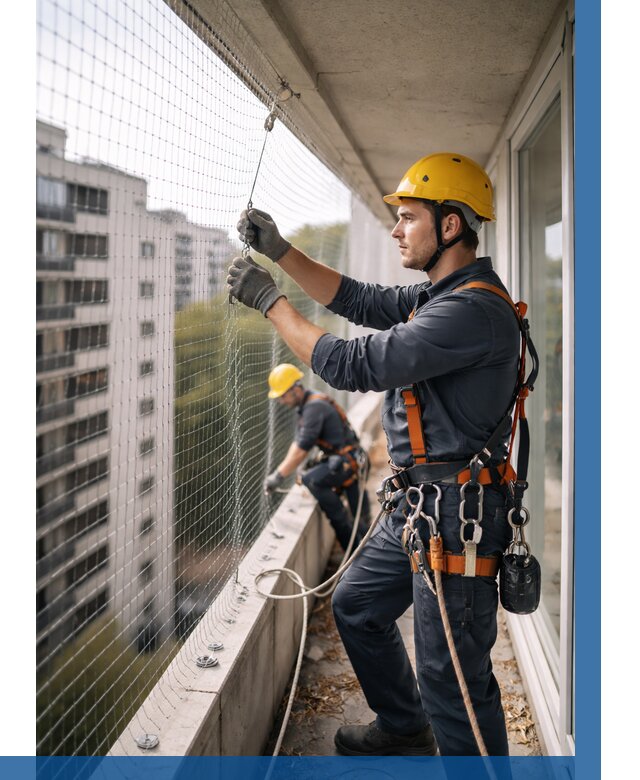 Монтаж сетки от птиц в Тынде от 4625 р. | ВЫСОТНИК-Тнд